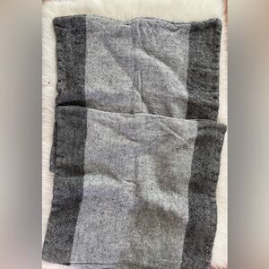 Crate & Barrel Marielle Lena Design Graphite 23" Wool Blend Pillow Covers Pair